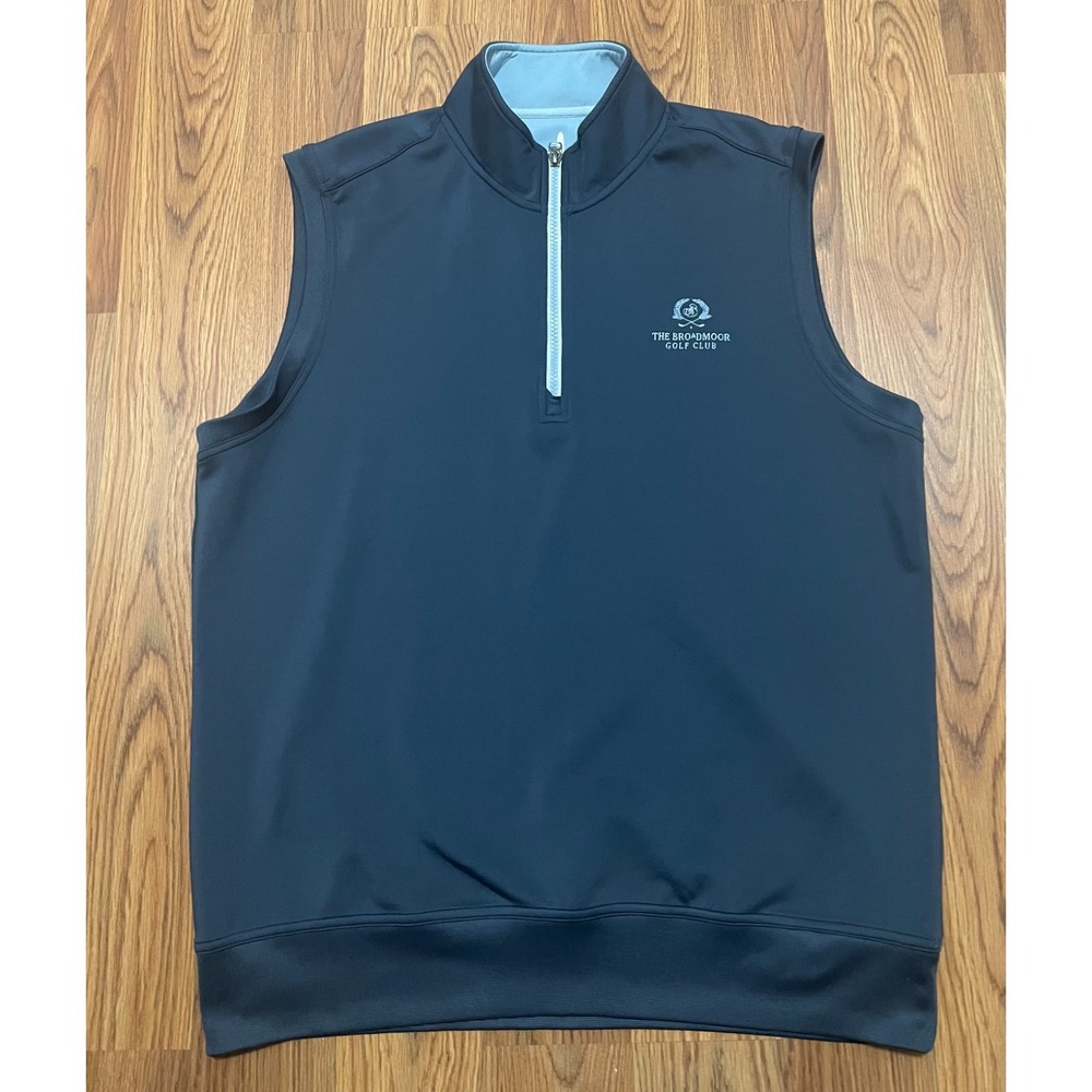 Johnnie-O Golf Vest Mens Medium Broadmoor Club Quarter Zip Performance